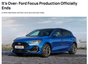 Ford Focus завершил производство после 27 лет