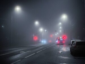 Густой туман окутал Москву