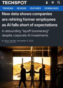 Компании возвращают уволенных сотрудников после неудач с ИИ