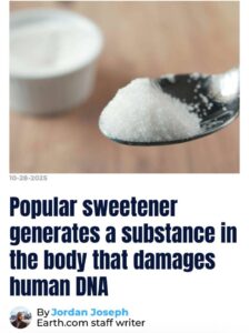 Исследование: заменитель сахара сукралоза повреждает ДНК