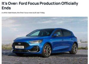 Ford Focus завершил производство после 27 лет