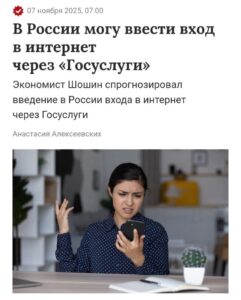 В России предложили ввести вход в интернет через Госуслуги